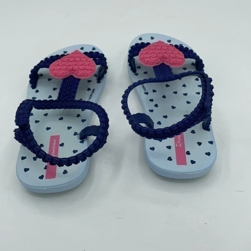 IPANEMA Blue & Pink Heart My First ipanema sandals